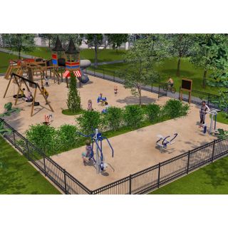 Wooden Playground & Outdoor Fitness_1749