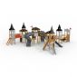 Citadel castle with slide, wooden playhouse