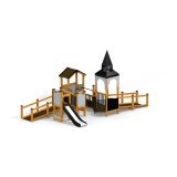 Campanille playhouse with slide