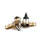 Campanille playhouse with slide