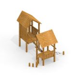 Wooden Hut single playhouse, wooden playhouse