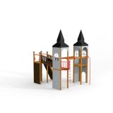 Chambord wooden playhouse with slide