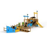 Cutty Sark ship with slide, wooden playhouse