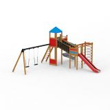 Twister w/ swing castle with slide
