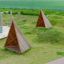 Tipi Nature wooden house չորսանկյուն կաղապարով փայտե խաղողի տուն բացօթյա խաղահրապարակում: