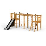 Zebra Modern Nature single slide, wooden playhouse