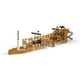 Majestic Modern Nature ship with slide, wooden playhouse