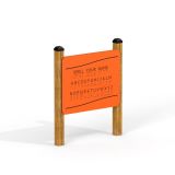 Board with braile alphabet