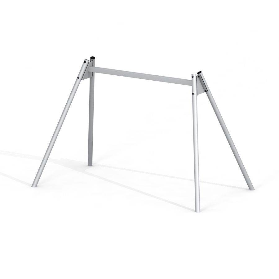 Double swing frame with steel pillars