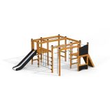 Gorilla Nature single slide, wooden playhouse