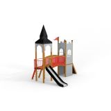Tintagel wooden playhouse with slide
