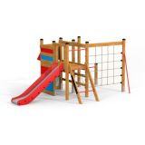 Kiosk playhouse with slide