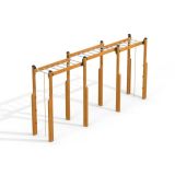 Horizontal Ladder Large wooden playhouse