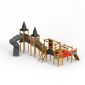 Apollo castle with slide, wooden playhouse