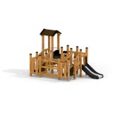 Rubik Modern Nature playhouse with slide