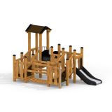 Rubik Modern Nature playhouse with slide